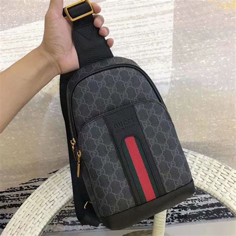 gucci chest bag black|gucci sling bag for men.